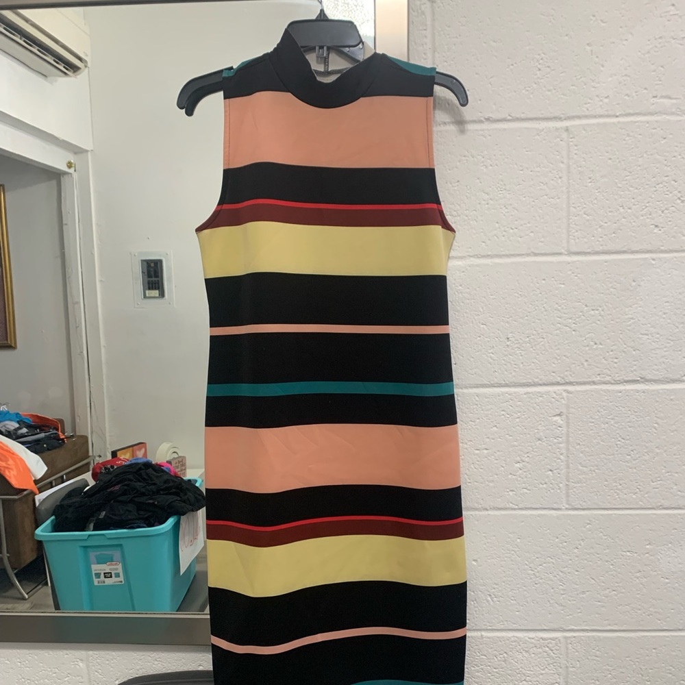 Belle&Sky Color Block Striped Dress
